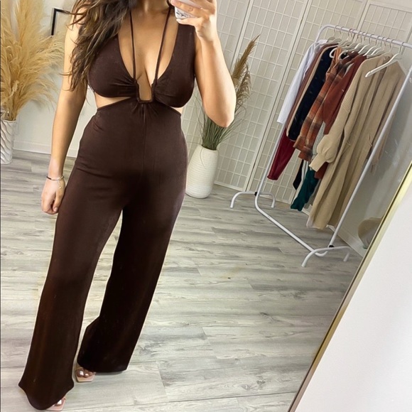 Pants - Sexy Low V Jumpsuit